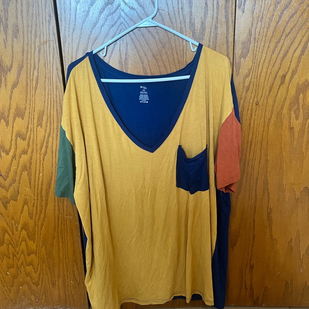 Kyte Short Sleeve TShirt - Colorblock, Size XXL